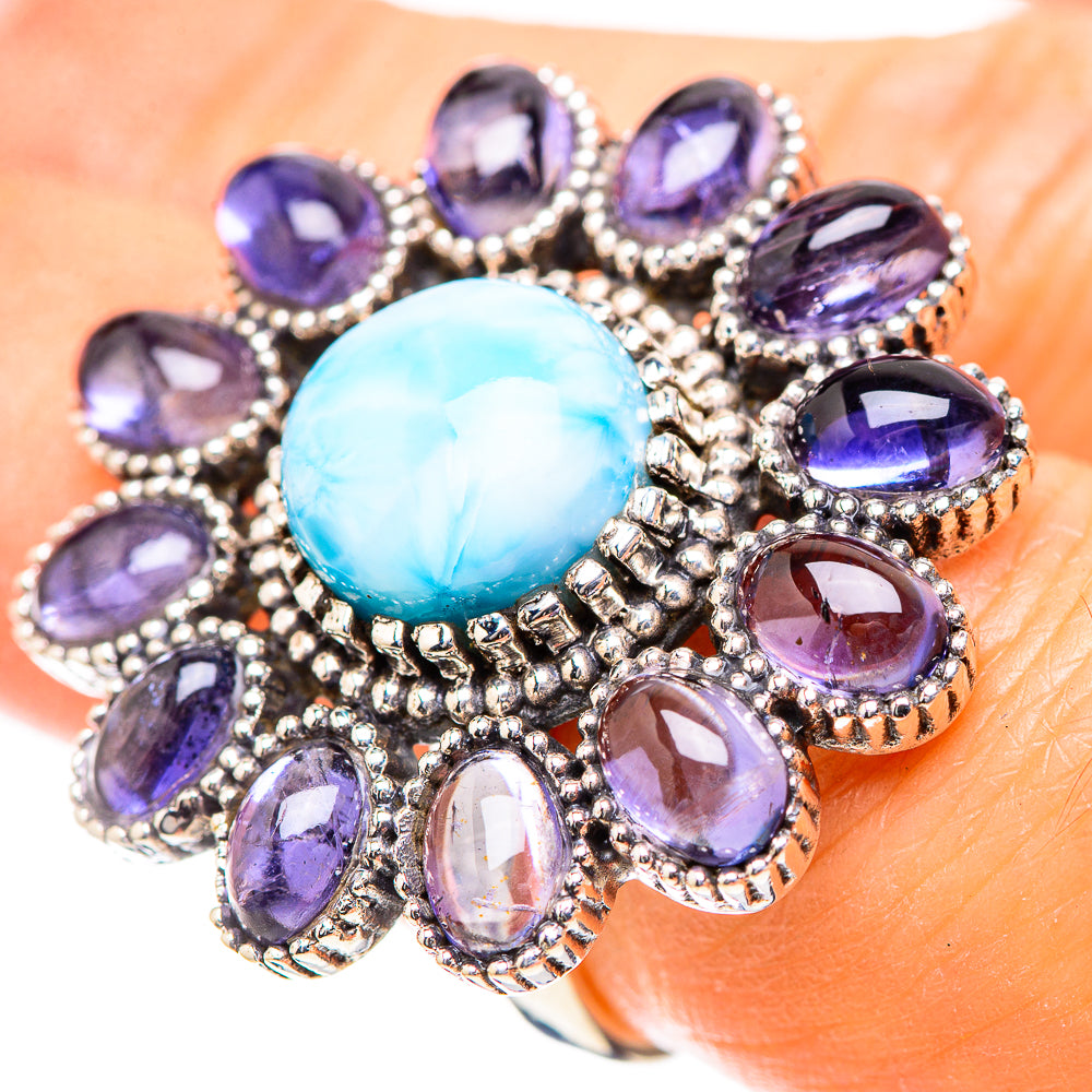 Large Larimar, Tanzanite Ring Size 6.25 (925 Sterling Silver) RING136759