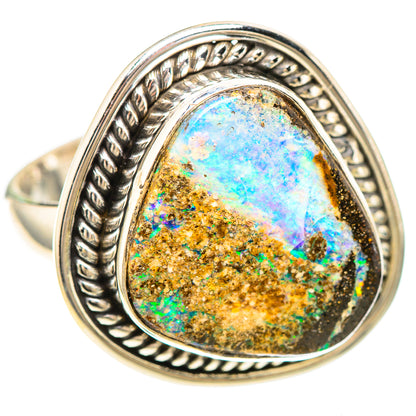 Australian Boulder Opal Ring Size 6.5 (925 Sterling Silver) RING137054