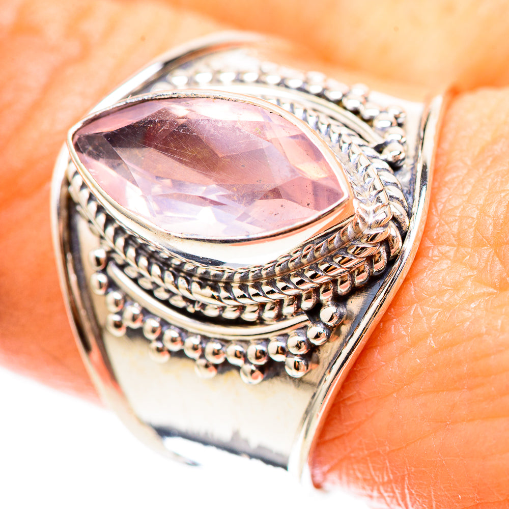 Rose Quartz 925 Sterling Silver Ring Size 9.25 Ana Co R136287