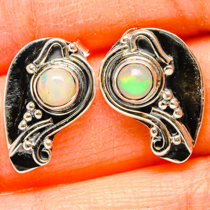 Ethiopian Opal Earrings 3/4" (925 Sterling Silver) EARR431484