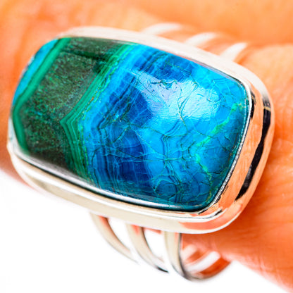 Ana Silver Co Large Malachite In Chrysocolla Ring Size 10.75 (925 Sterling Silver)