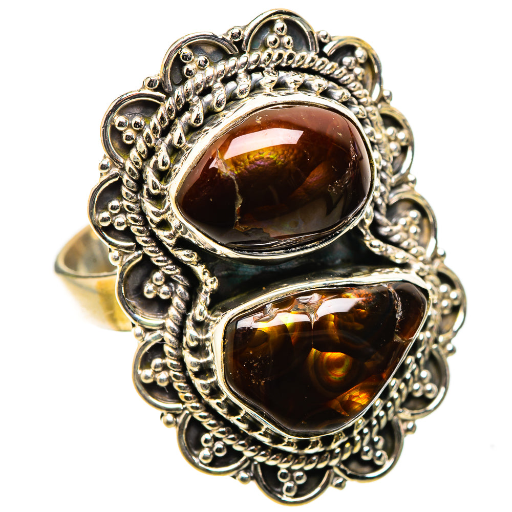 Ana Silver Co Large Mexican Fire Agate Ring Size 8.75 (925 Sterling Silver)