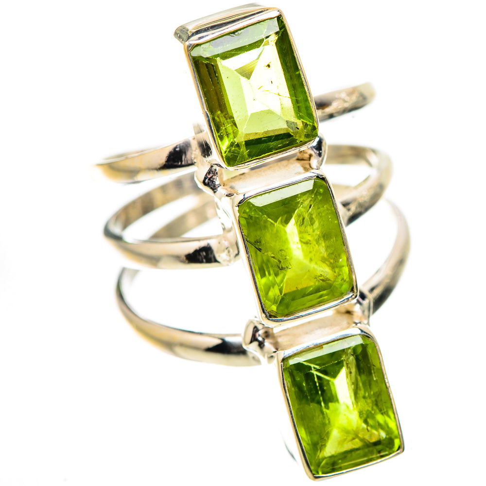 Large Peridot 925 Sterling Silver Ring Size 7.5 Ana Co R135350