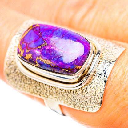 Purple Copper Composite Turquoise Ring Size 7 (925 Sterling Silver) RING137068