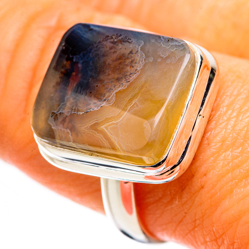 Scenic Dendritic Agate Ring Size 9 (925 Sterling Silver) RING134786