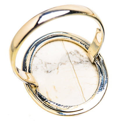 Large Howlite Ring Size 13.5 (925 Sterling Silver) RING135366