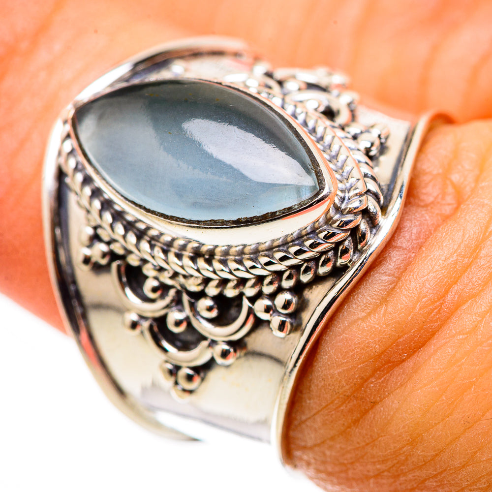 Natural Aquamarine Ring Size 6.75 (925 Sterling Silver) RING134670