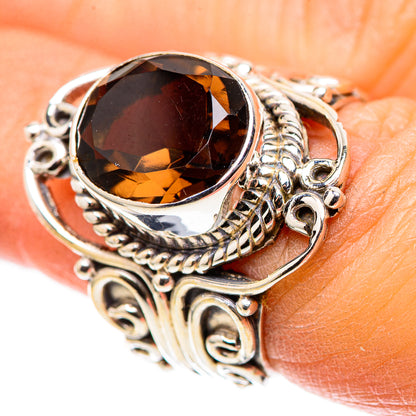 Smoky Quartz 925 Sterling Silver Ring Size 6.5 (925 Sterling Silver) RING137702