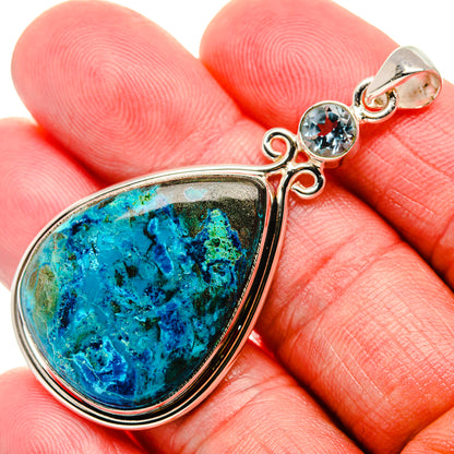 Shattuckite Pendant 2 1/4"  (925 Sterling Silver) PD37163