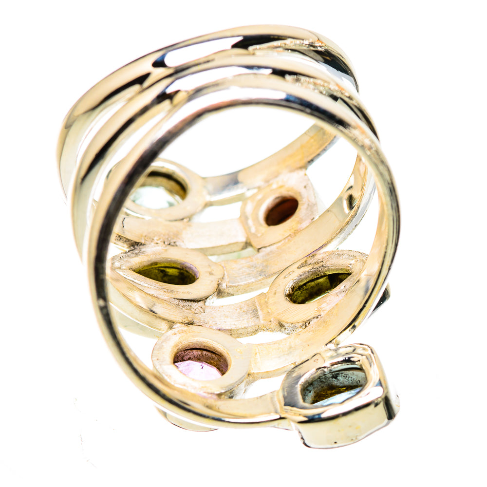 Garnet, Blue Topaz, Peridot, Amethyst Ring Size 6 (925 Sterling Silver) RING135516