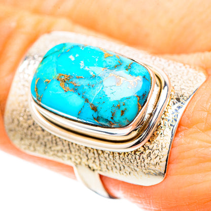 Blue Copper Composite Turquoise 925 Sterling Silver Ring Size 8.75 (925 Sterling Silver) RING137240