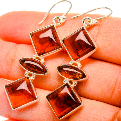 Baltic Amber Earrings 2" (925 Sterling Silver) EARR431793
