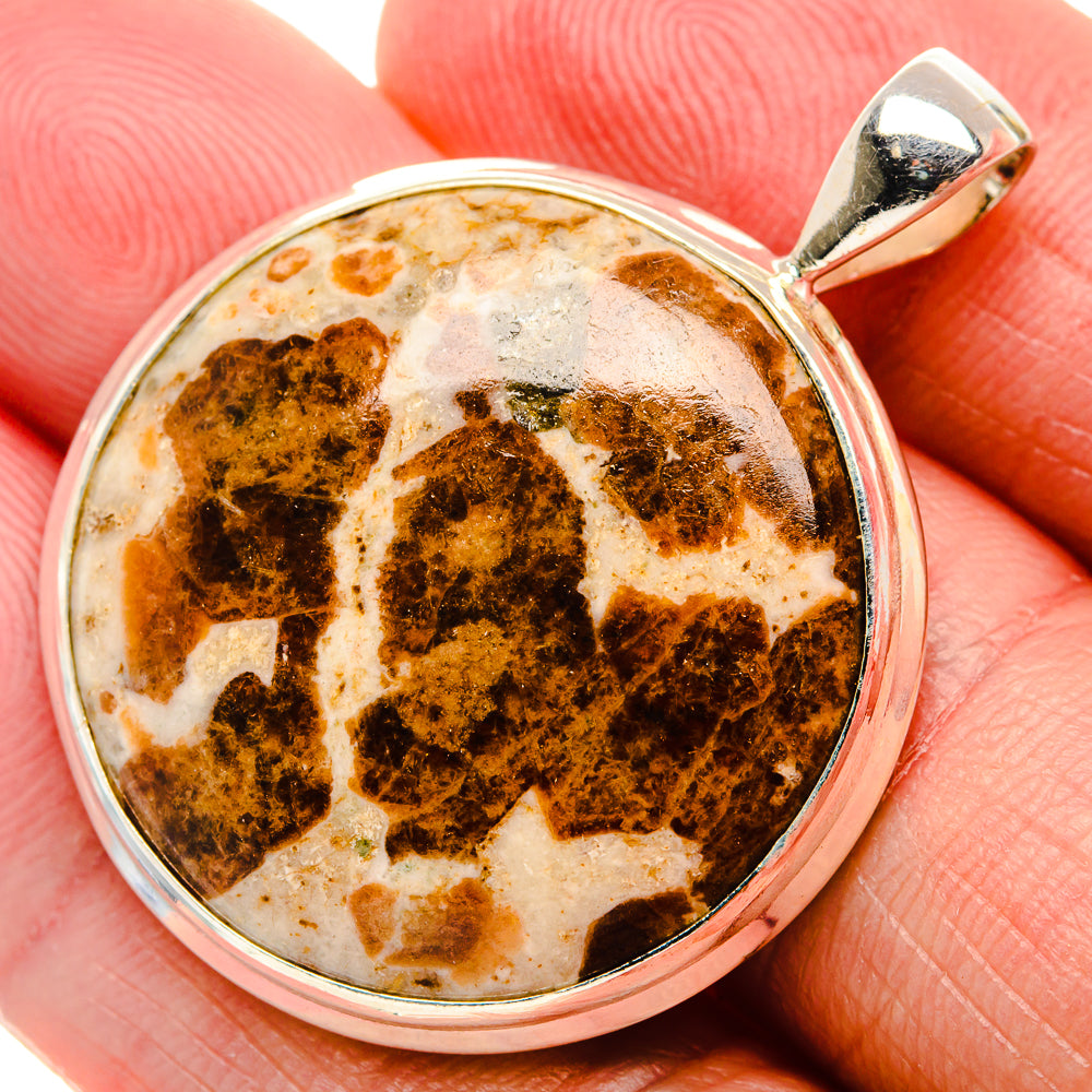 Septarian Nodule Pendant 1 1/2" (925 Sterling Silver) PD37305