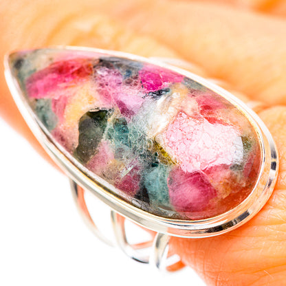 Huge Natural Tourmaline Ring Size 10.75 (925 Sterling Silver) RING136522
