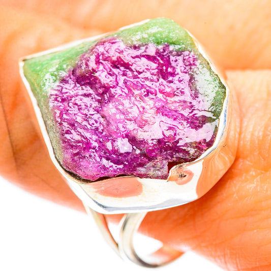 Large Rough Ruby Zoisite 925 Sterling Silver Ring Size 10 (925 Sterling Silver) RING137559