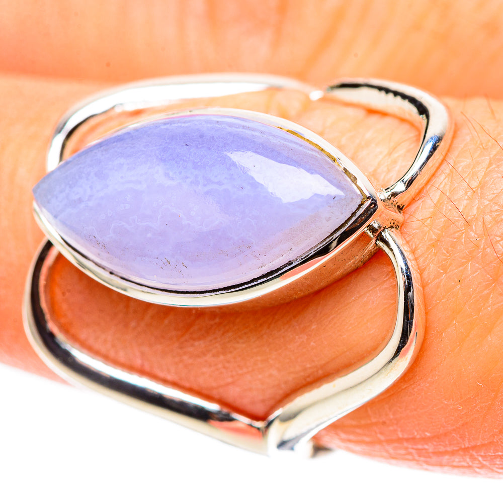 Blue Lace Agate 925 Sterling Silver Ring Size 7.25 (925 Sterling Silver) RING137632