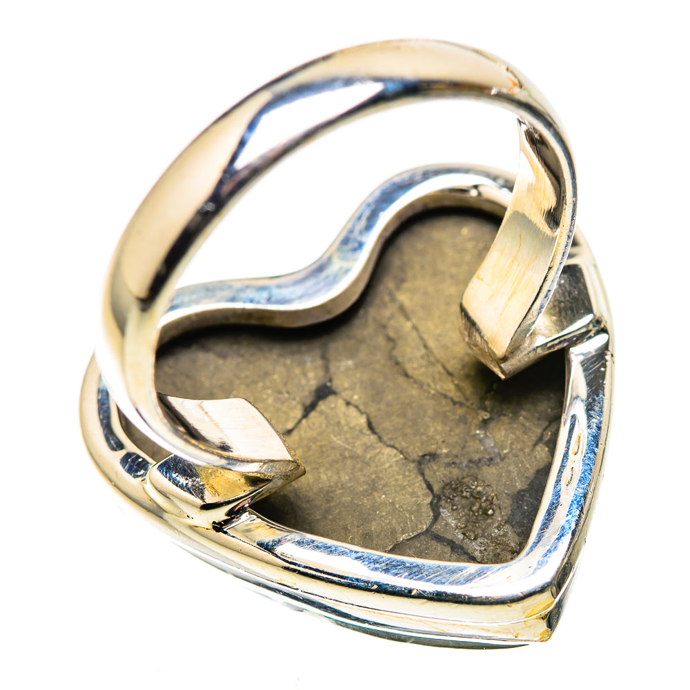 Large Pyrite In Black Onyx Ring Size 8 (925 Sterling Silver) RING136127