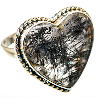 Large Tourmalinated Quartz Ring Size 12 (925 Sterling Silver) RING135992