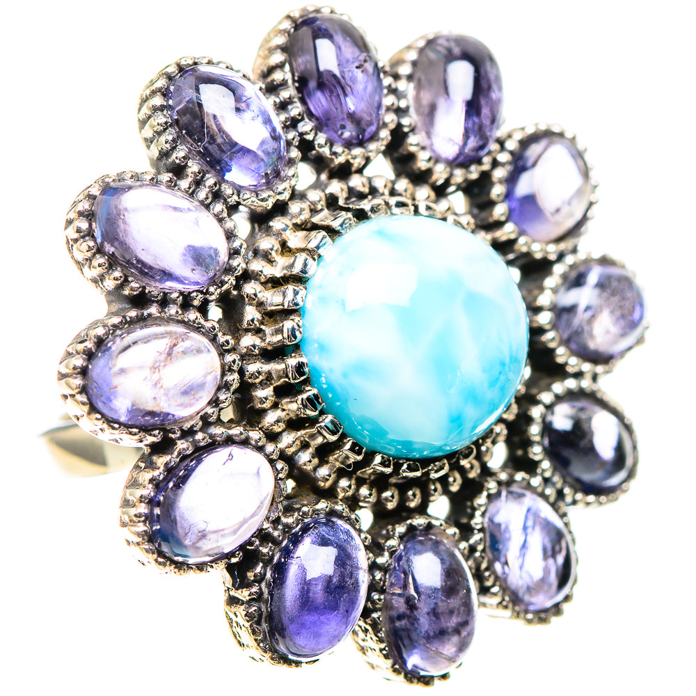 Large Larimar, Tanzanite Ring Size 6.25 (925 Sterling Silver) RING136759