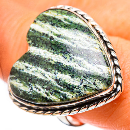 Large Swiss Green Opal Ring Size 9 (925 Sterling Silver) RING136138