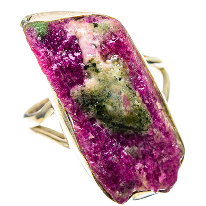 Large Rough Ruby Zoisite 925 Sterling Silver Ring Size 10.5 (925 Sterling Silver) RING137782