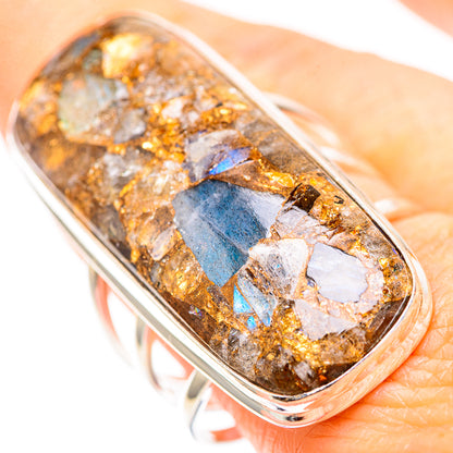 Huge Brecciated Labradorite 925 Sterling Silver Ring Size 10 (925 Sterling Silver) RING137345