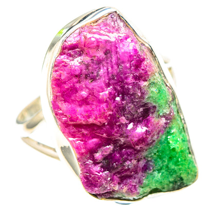 Large Rough Ruby Zoisite 925 Sterling Silver Ring Size 9.75 (925 Sterling Silver) RING137529