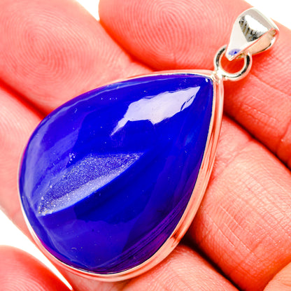 Blue Geode Pendant 2" (925 Sterling Silver) PD36846