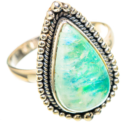 Large Green Moonstone Ring Size 13 (925 Sterling Silver) RING137122