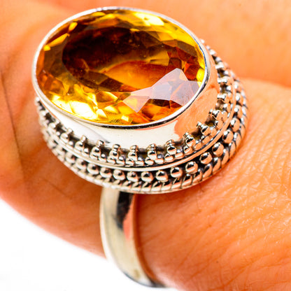 Mandarin Citrine Ring Size 8.25 (925 Sterling Silver) RING134788