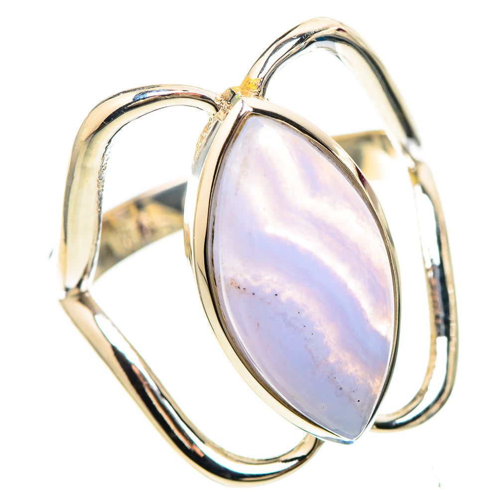 Blue Lace Agate 925 Sterling Silver Ring Size 8.5 (925 Sterling Silver) RING137292