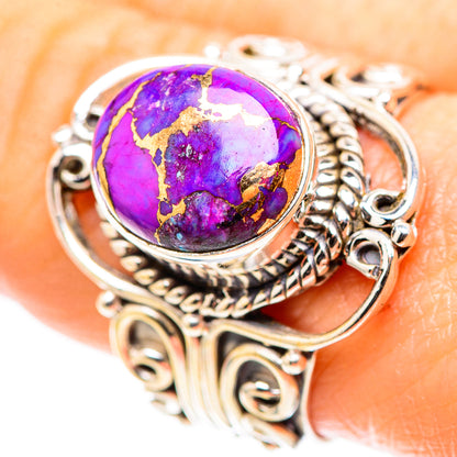 Purple Copper Composite Turquoise 925 Sterling Silver Ring Size 9 (925 Sterling Silver) RING137464