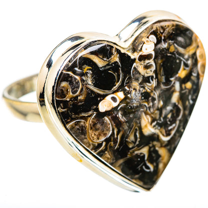 Large Turritella Agate Ring Size 12 (925 Sterling Silver) RING135914