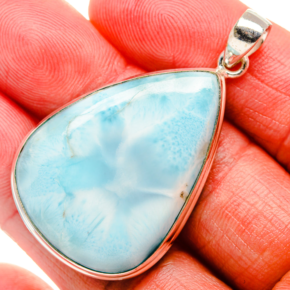 Larimar Pendant 2"  (925 Sterling Silver) PD37161
