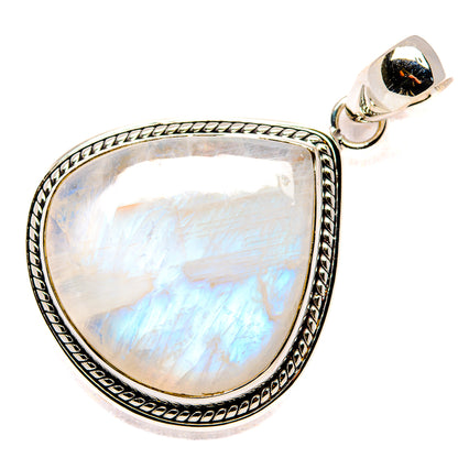 Rainbow Moonstone Pendant 1 3/4" (925 Sterling Silver) PD36742