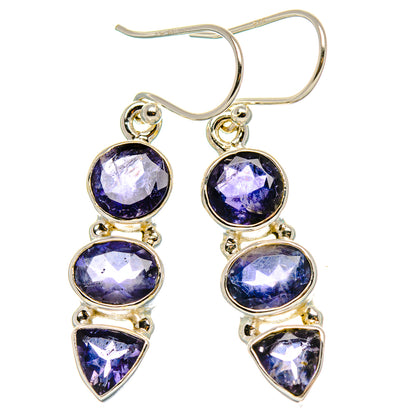 Tanzanite 925 Sterling Silver Earrings 1 5/8" Ana Co E431742