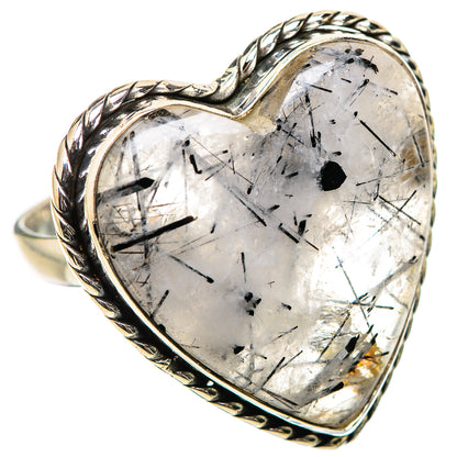 Large Tourmalinated Quartz Ring Size 10.75 (925 Sterling Silver) RING135364
