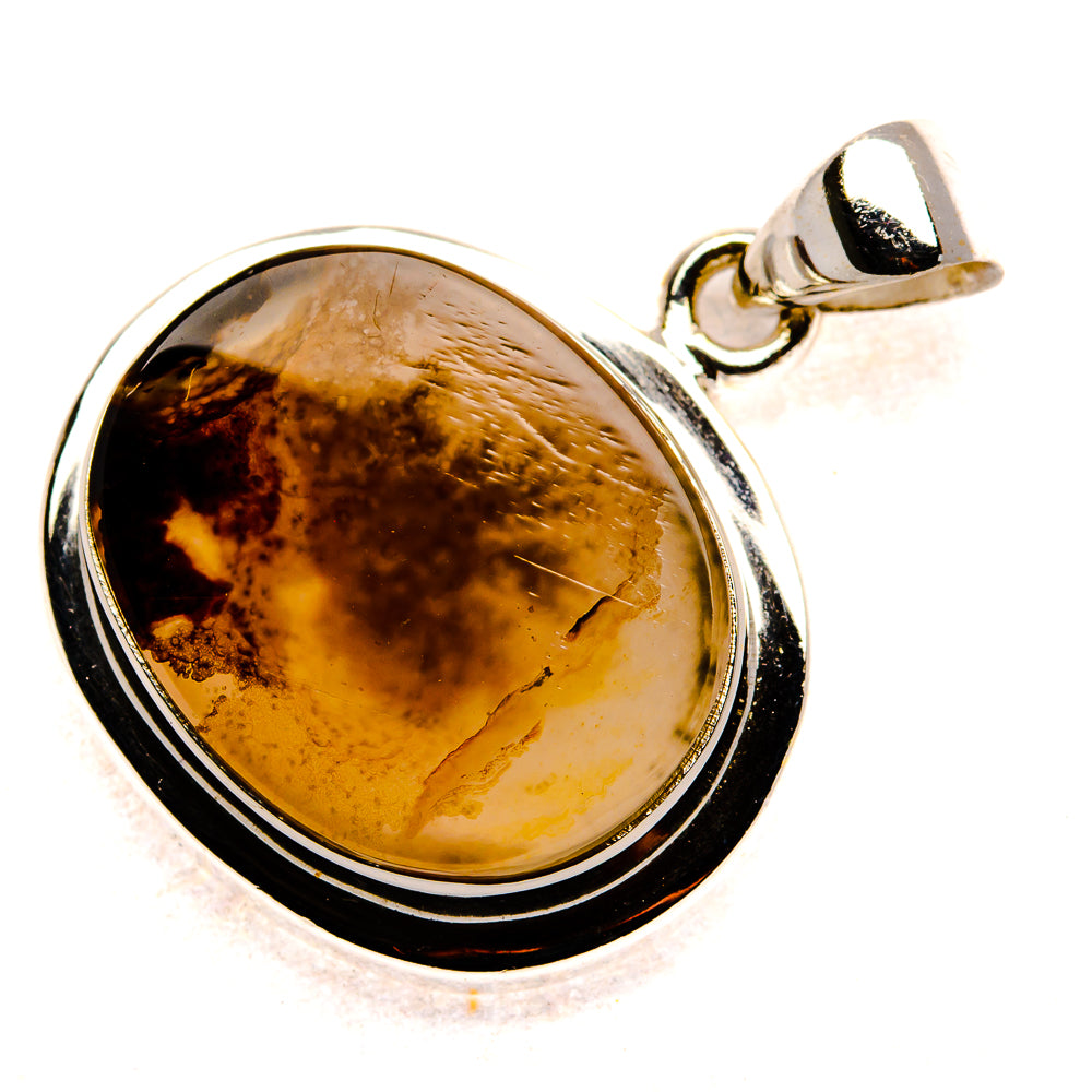Scenic Dendritic Agate Pendant 1 1/4" (925 Sterling Silver) PD37353
