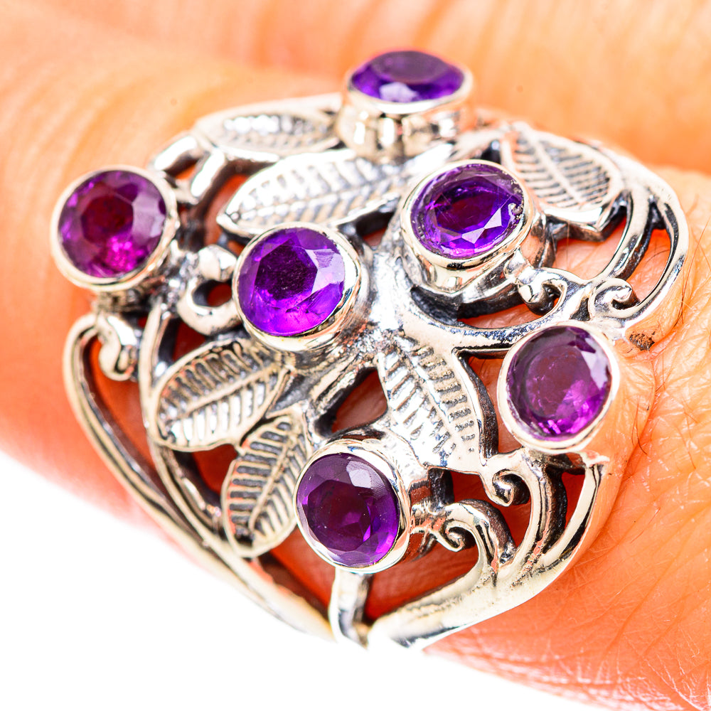 Faceted Amethyst Ring Size 8.25 (925 Sterling Silver) RING136496