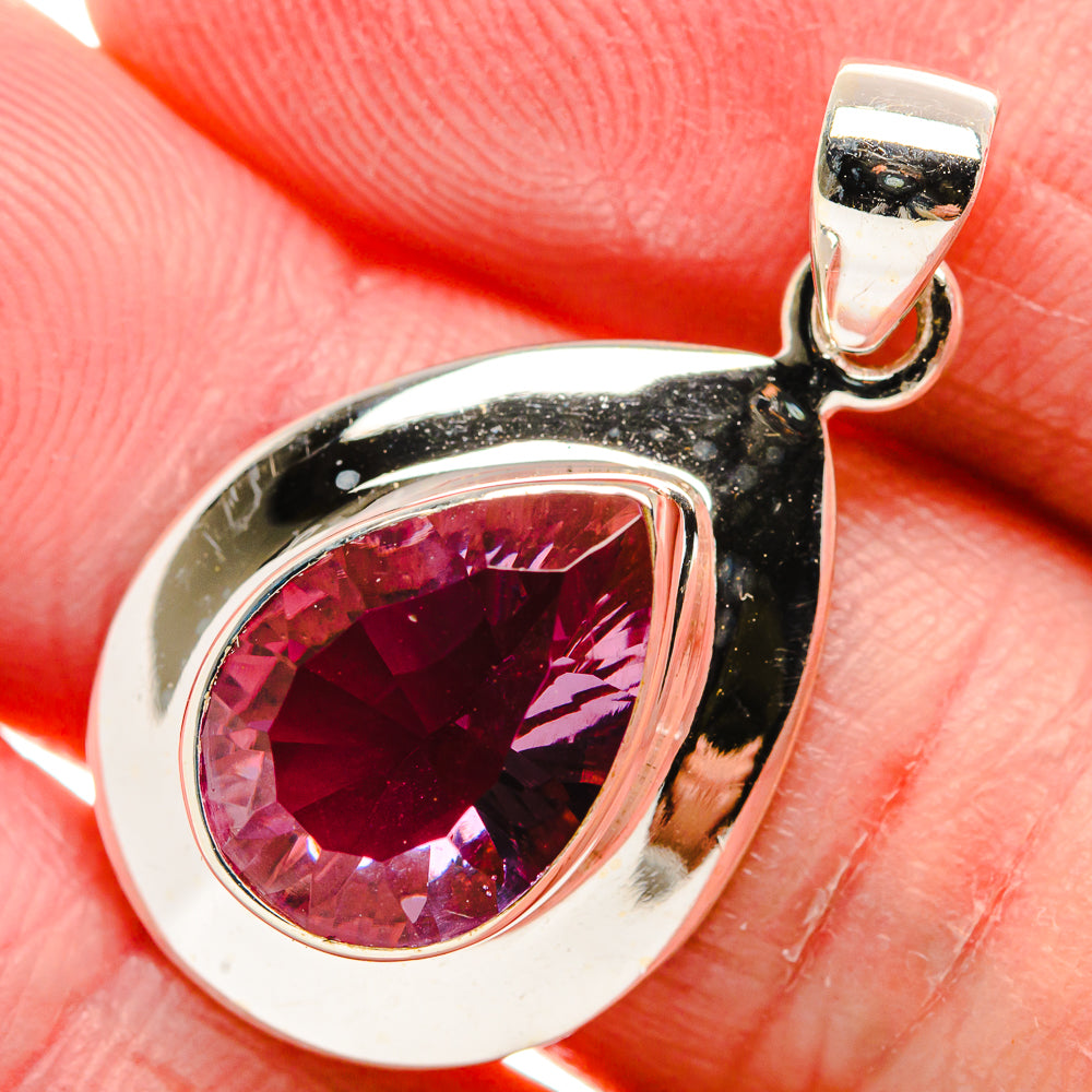 Faceted Amethyst Pendant 1 1/4" (925 Sterling Silver) PD37343