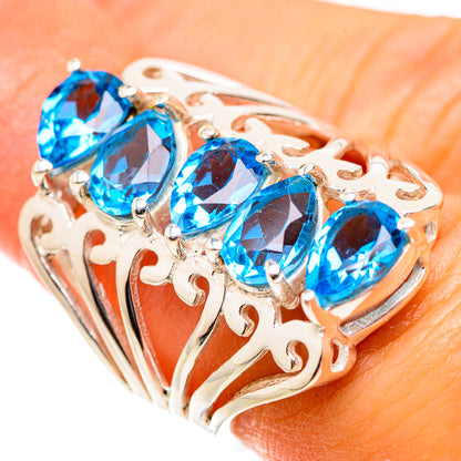 Blue Topaz Ring Size 6.25 (925 Sterling Silver) RING135478