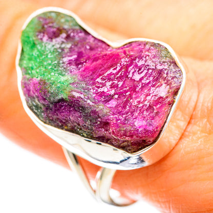 Large Rough Ruby Zoisite Ring Size 10 (925 Sterling Silver) RING137136