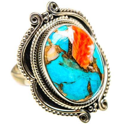 Spiny Oyster Turquoise Ring Size 8 (925 Sterling Silver) RING134685