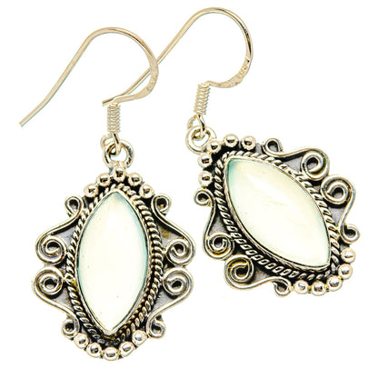Natural Aquamarine Earrings 1 1/2" (925 Sterling Silver) EARR431494
