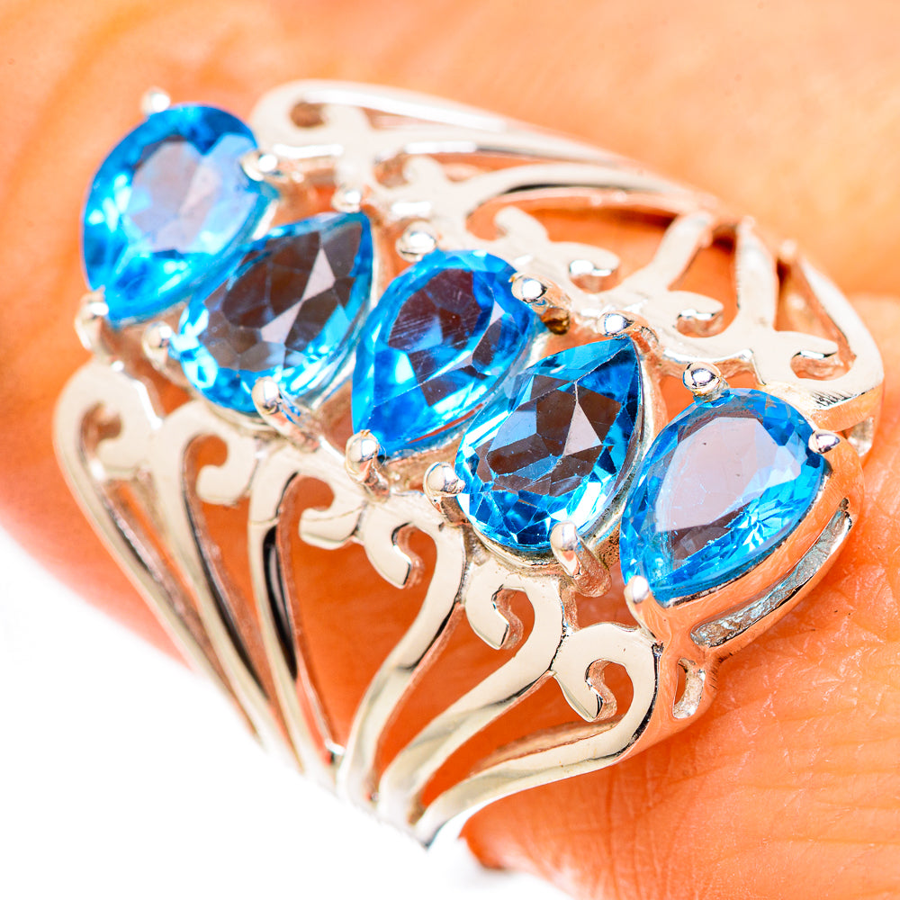 Blue Topaz 925 Sterling Silver Ring Size 9 Ana Co R135300