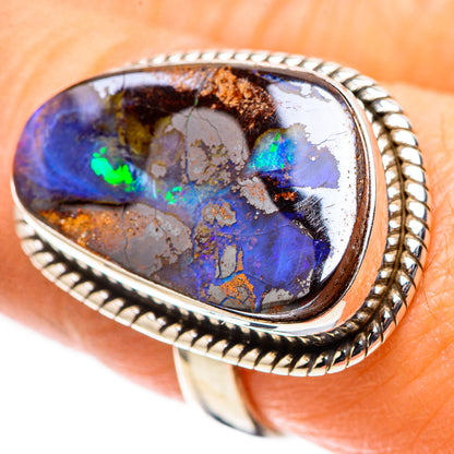 Boulder Opal 925 Sterling Silver Ring Size 7.5 (925 Sterling Silver) RING137688