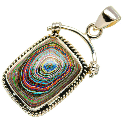 Fordite Pendant 1 5/8" (925 Sterling Silver) PD37577