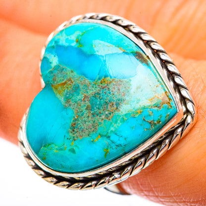 Large Chrysocolla Ring Size 7.25 (925 Sterling Silver) RING135971