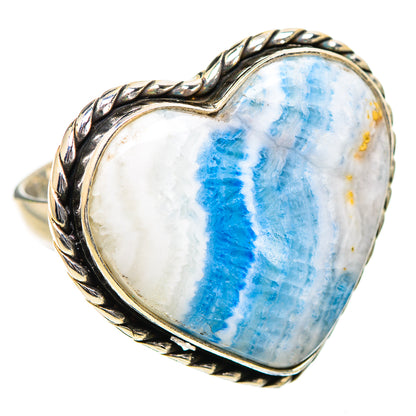 Large Blue Scheelite Ring Size 7 (925 Sterling Silver) RING135346