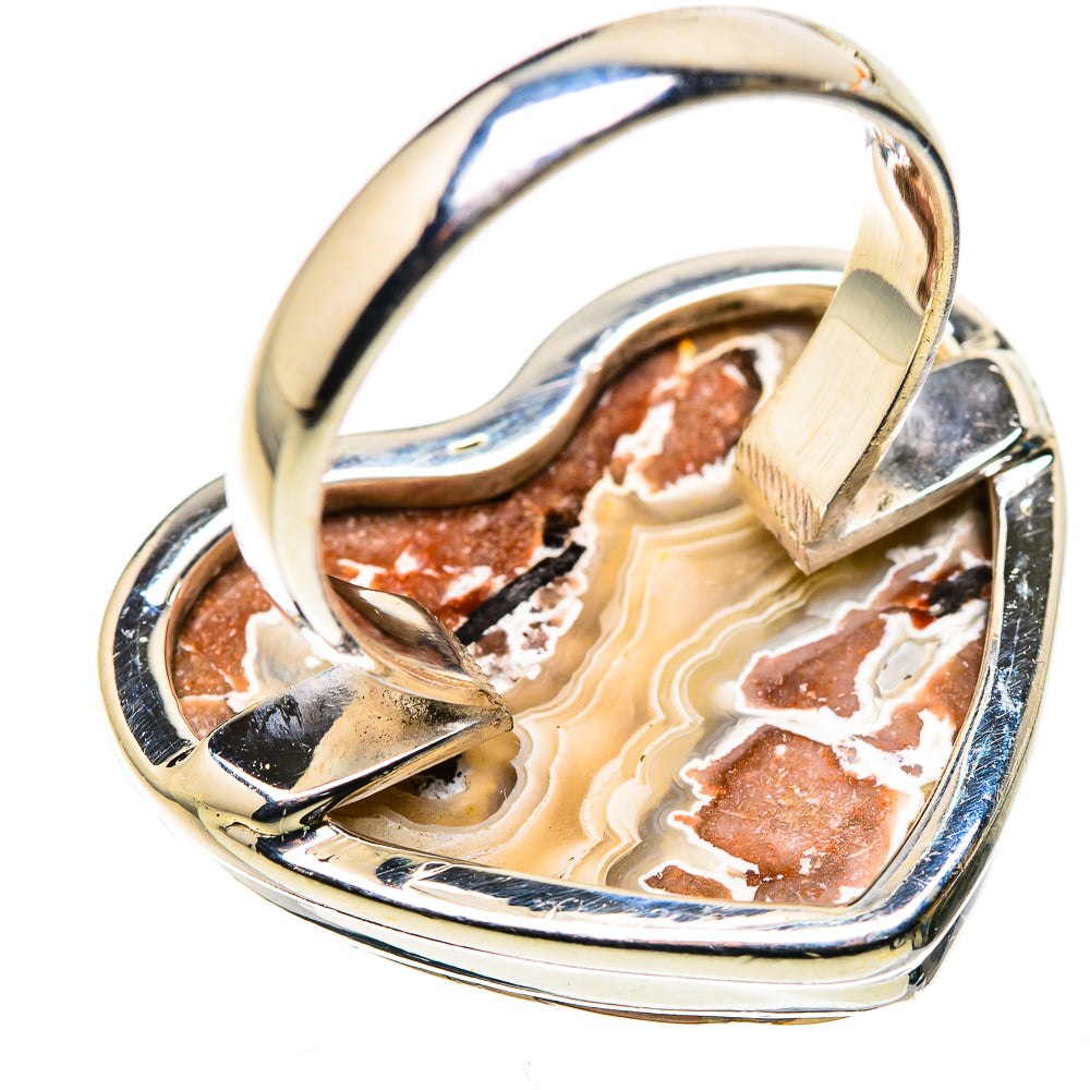 Large Laguna Lace Agate Ring Size 8 (925 Sterling Silver) RING136113